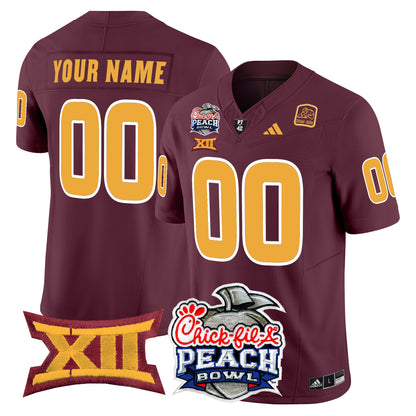 Arizona State Sun Devils 2025 Peach Bowl Vapor Limited Custom Jersey - All Stitched