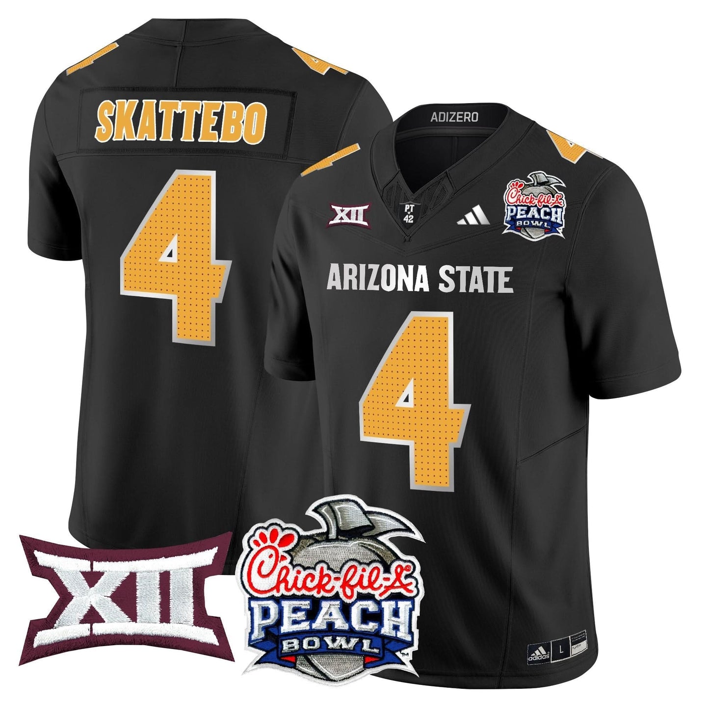 Arizona State Sun Devils 2025 Peach Bowl Vapor Limited Jersey - All Stitched