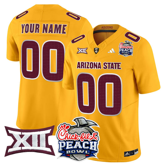 Arizona State Sun Devils 2025 Peach Bowl Vapor Limited Custom Jersey V2 - All Stitched