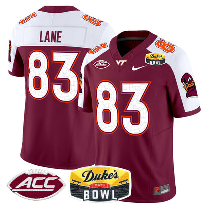 Virginia Tech Hokies 2025 Duke's Mayo Bowl Patch Vapor Limited Jersey - All Stitched