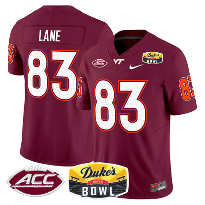 Virginia Tech Hokies 2025 Duke's Mayo Bowl Patch Vapor Limited Jersey - All Stitched