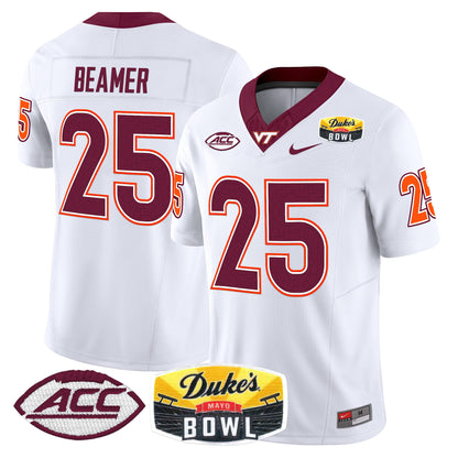 Virginia Tech Hokies 2025 Duke's Mayo Bowl Patch Vapor Limited Jersey - All Stitched