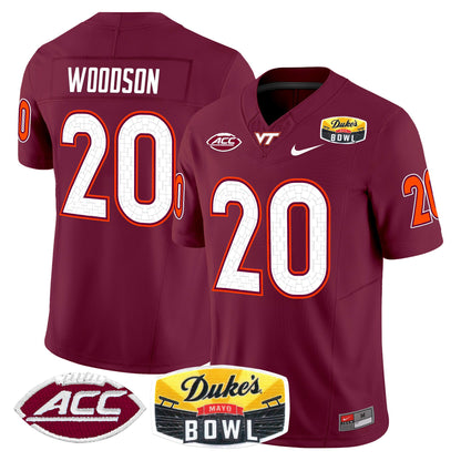 Virginia Tech Hokies 2025 Duke's Mayo Bowl Patch Vapor Limited Jersey - All Stitched