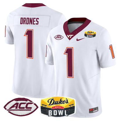 Virginia Tech Hokies 2025 Duke's Mayo Bowl Patch Vapor Limited Jersey - All Stitched