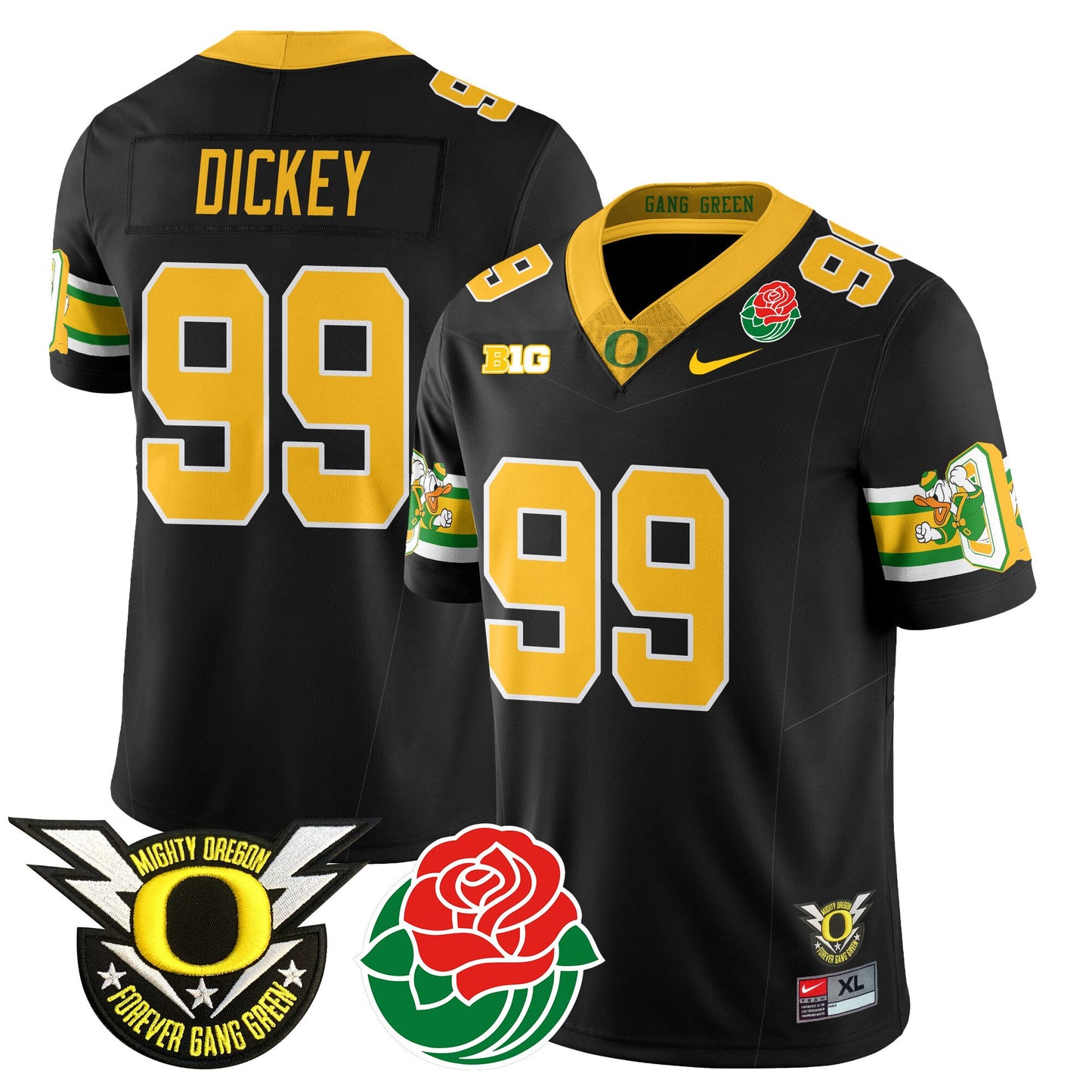 Oregon Ducks 2024 Rose Bowl Jersey - All Stitched