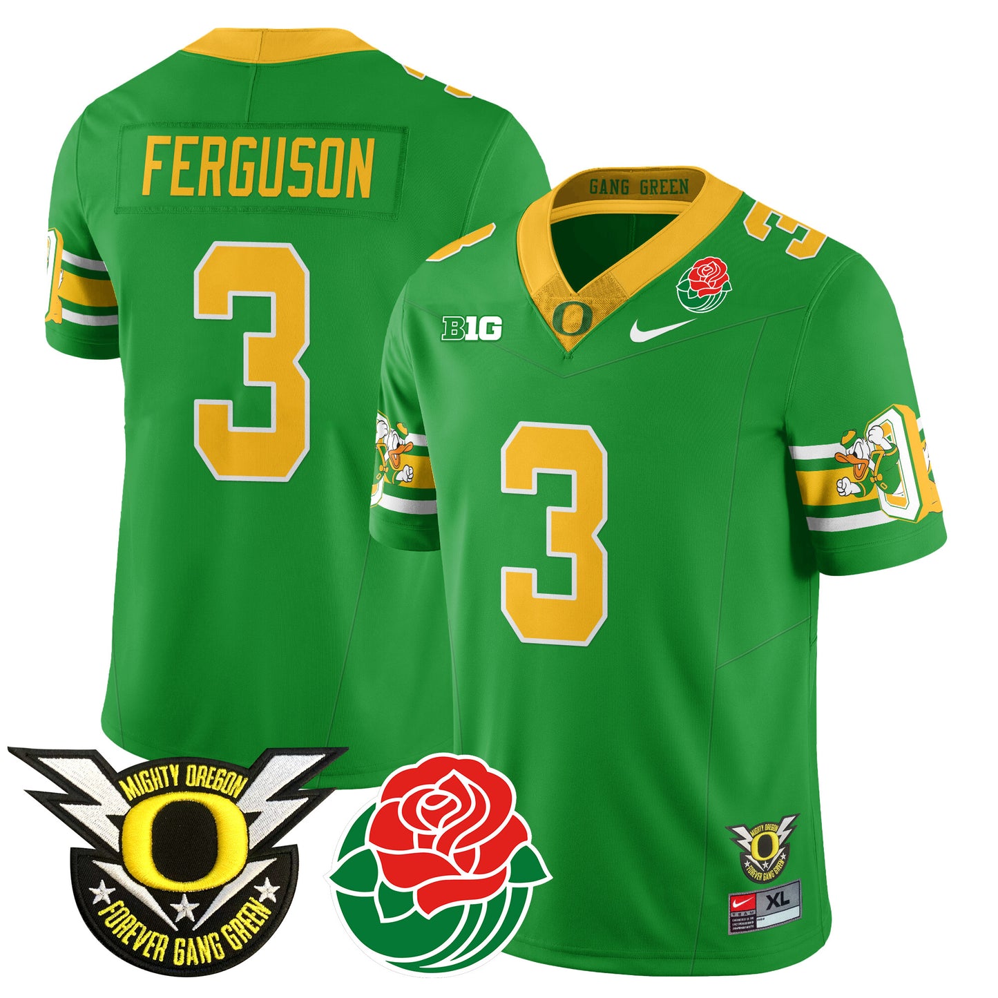 Oregon Ducks 2024 Rose Bowl Jersey - All Stitched