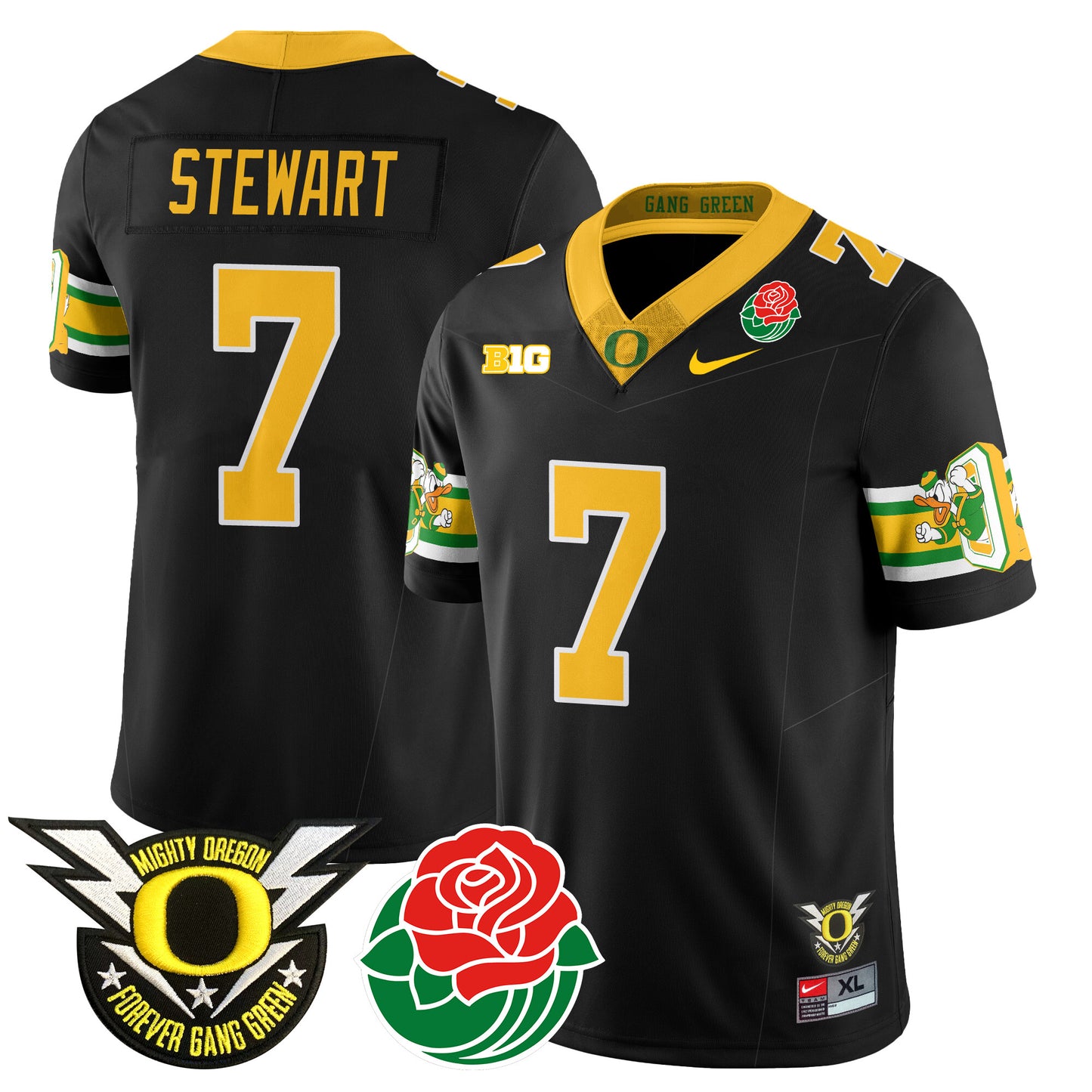 Oregon Ducks 2024 Rose Bowl Jersey - All Stitched