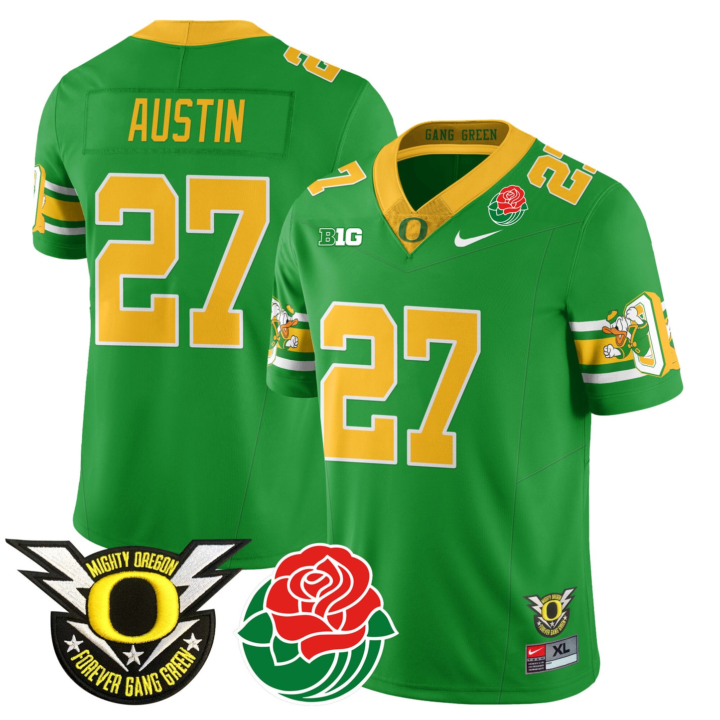 Oregon Ducks 2024 Rose Bowl Jersey - All Stitched