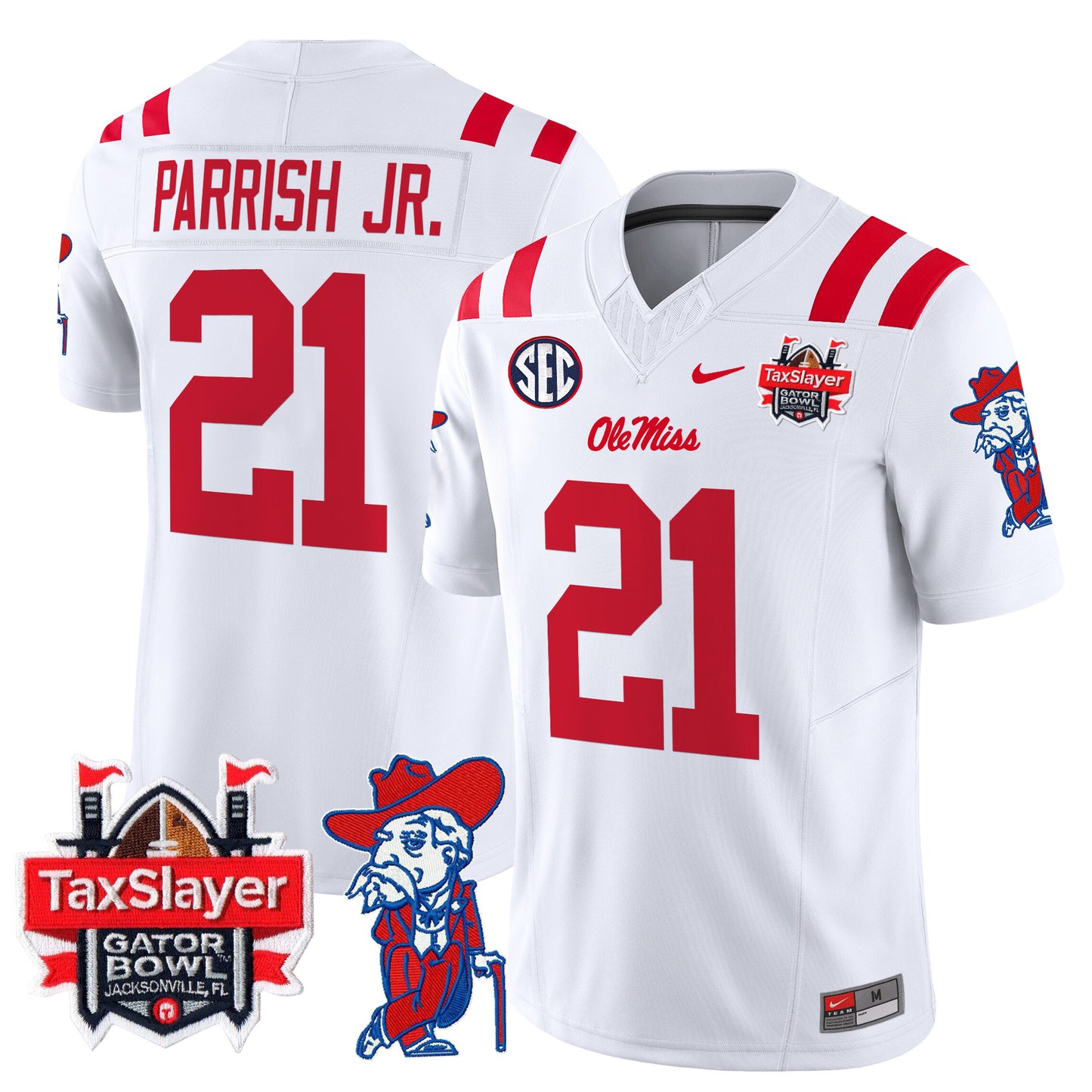 Ole Miss Rebels 2025 Gator Bowl Patch Vapor Limited Jersey - All Stitched