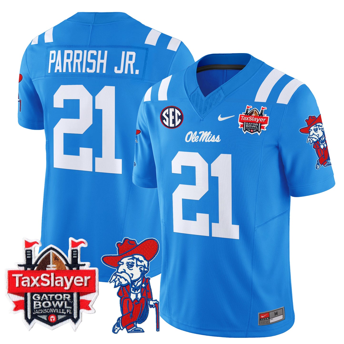 Ole Miss Rebels 2025 Gator Bowl Patch Vapor Limited Jersey - All Stitched