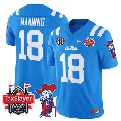 Ole Miss Rebels 2025 Gator Bowl Patch Vapor Limited Jersey - All Stitched