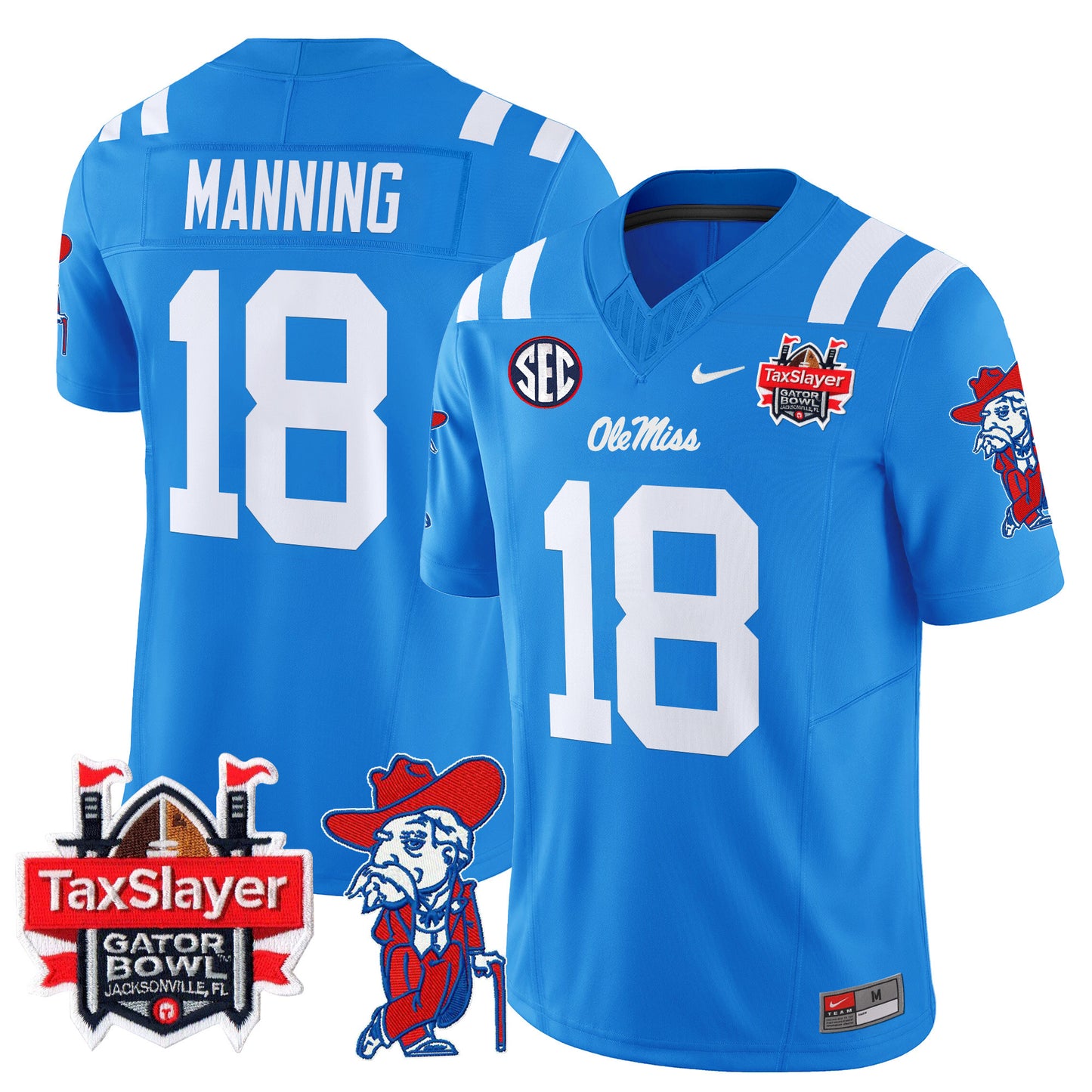 Ole Miss Rebels 2024 Gator Bowl Patch Vapor Limited Jersey - All Stitched