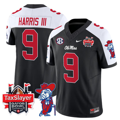 Ole Miss Rebels 2025 Gator Bowl Patch Vapor Limited Jersey - All Stitched