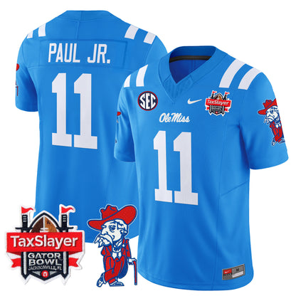 Ole Miss Rebels 2024 Gator Bowl Patch Vapor Limited Jersey - All Stitched