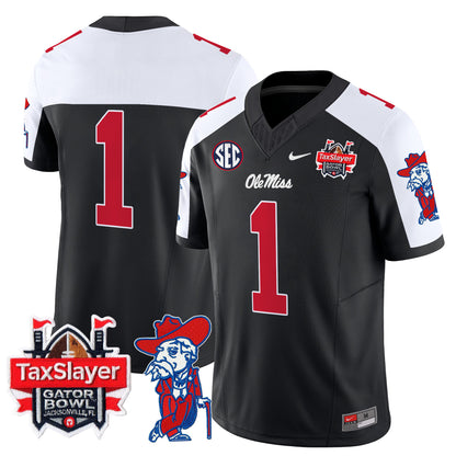 Ole Miss Rebels 2025 Gator Bowl Patch Vapor Limited Jersey - All Stitched