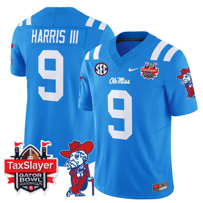 Ole Miss Rebels 2025 Gator Bowl Patch Vapor Limited Jersey - All Stitched