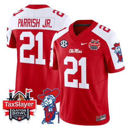 Ole Miss Rebels 2025 Gator Bowl Patch Vapor Limited Jersey - All Stitched