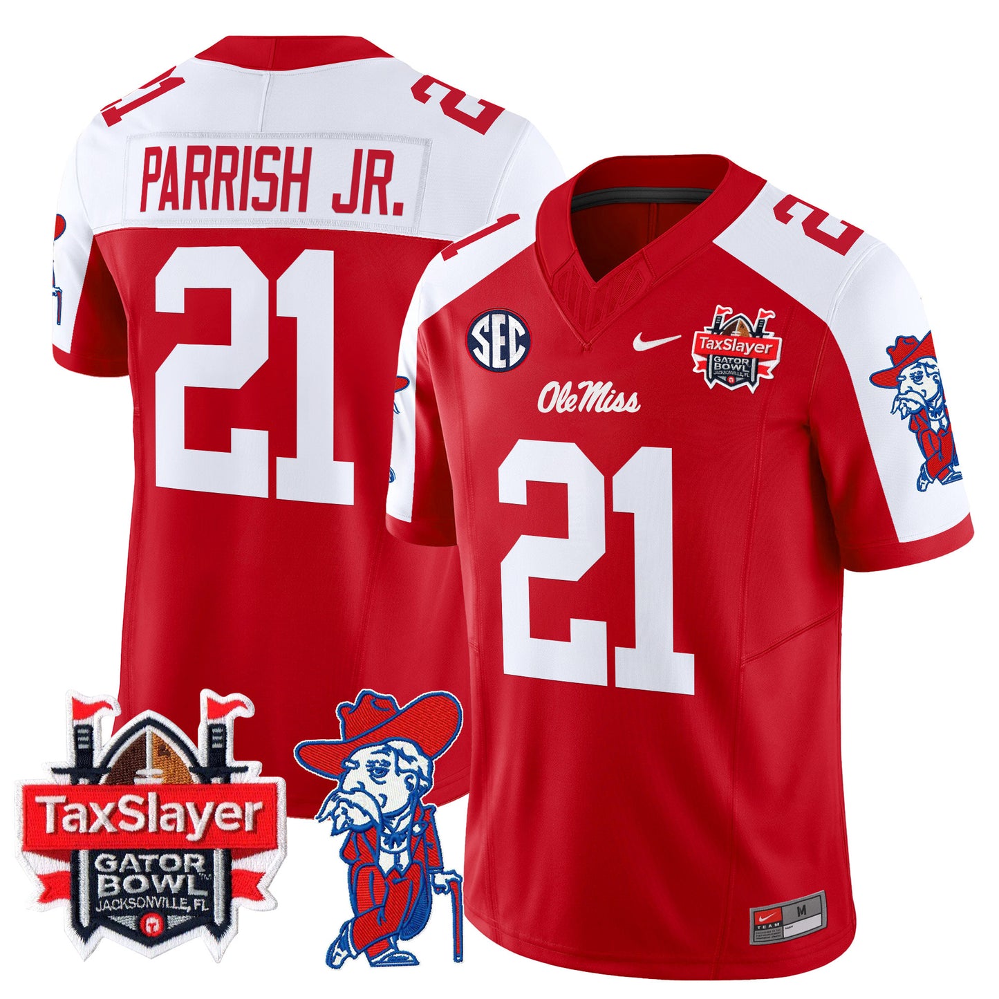 Ole Miss Rebels 2024 Gator Bowl Patch Vapor Limited Jersey - All Stitched