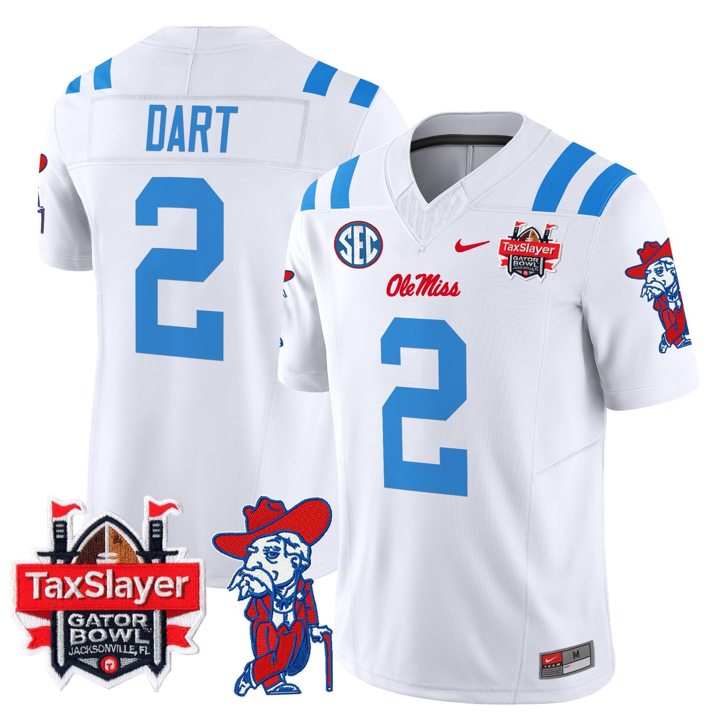 Ole Miss Rebels 2024 Gator Bowl Patch Vapor Limited Jersey - All Stitched