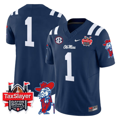 Ole Miss Rebels 2025 Gator Bowl Patch Vapor Limited Jersey - All Stitched