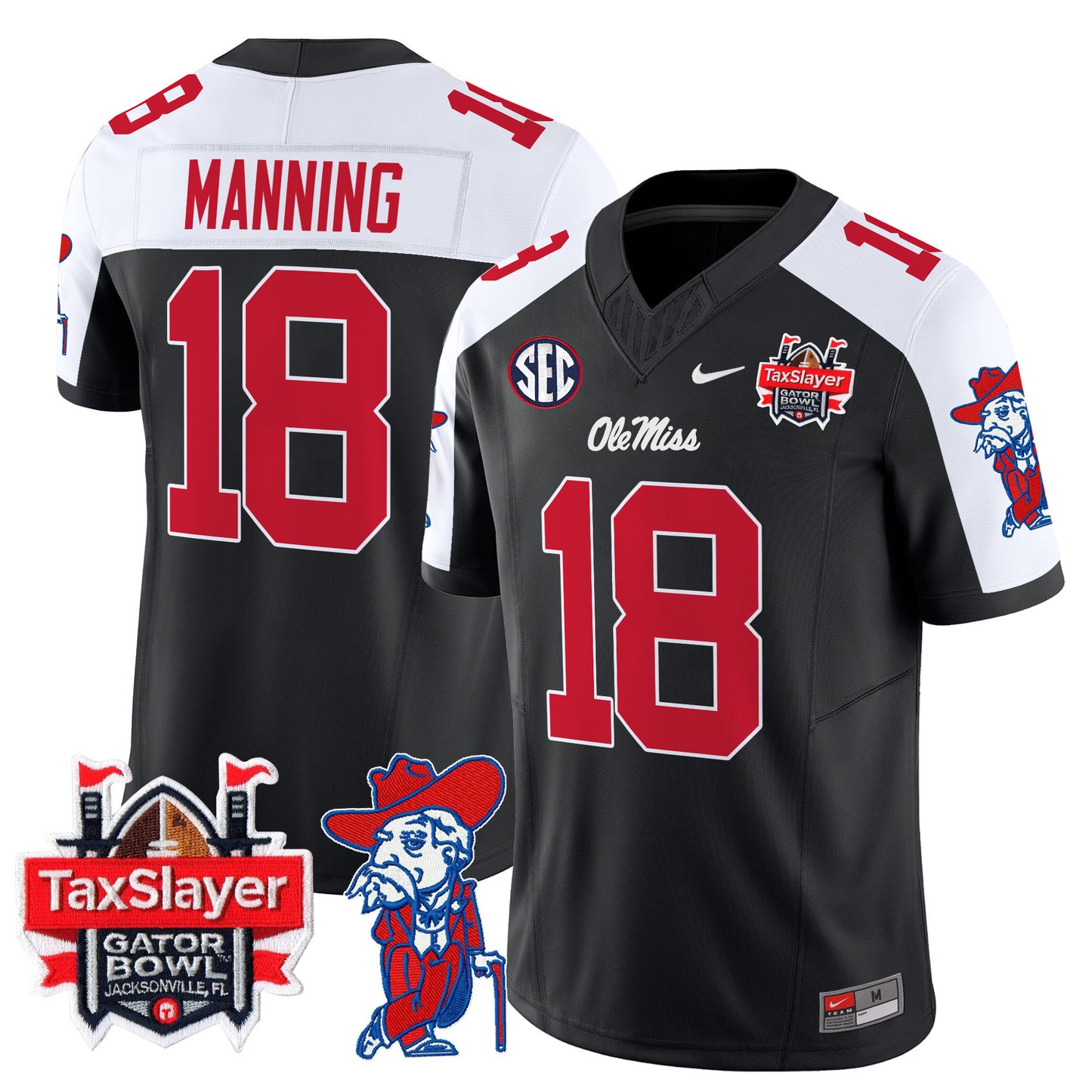 Ole Miss Rebels 2025 Gator Bowl Patch Vapor Limited Jersey - All Stitched