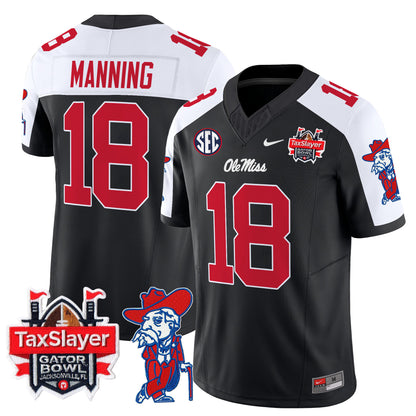 Ole Miss Rebels 2024 Gator Bowl Patch Vapor Limited Jersey - All Stitched