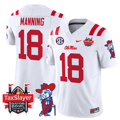 Ole Miss Rebels 2025 Gator Bowl Patch Vapor Limited Jersey - All Stitched