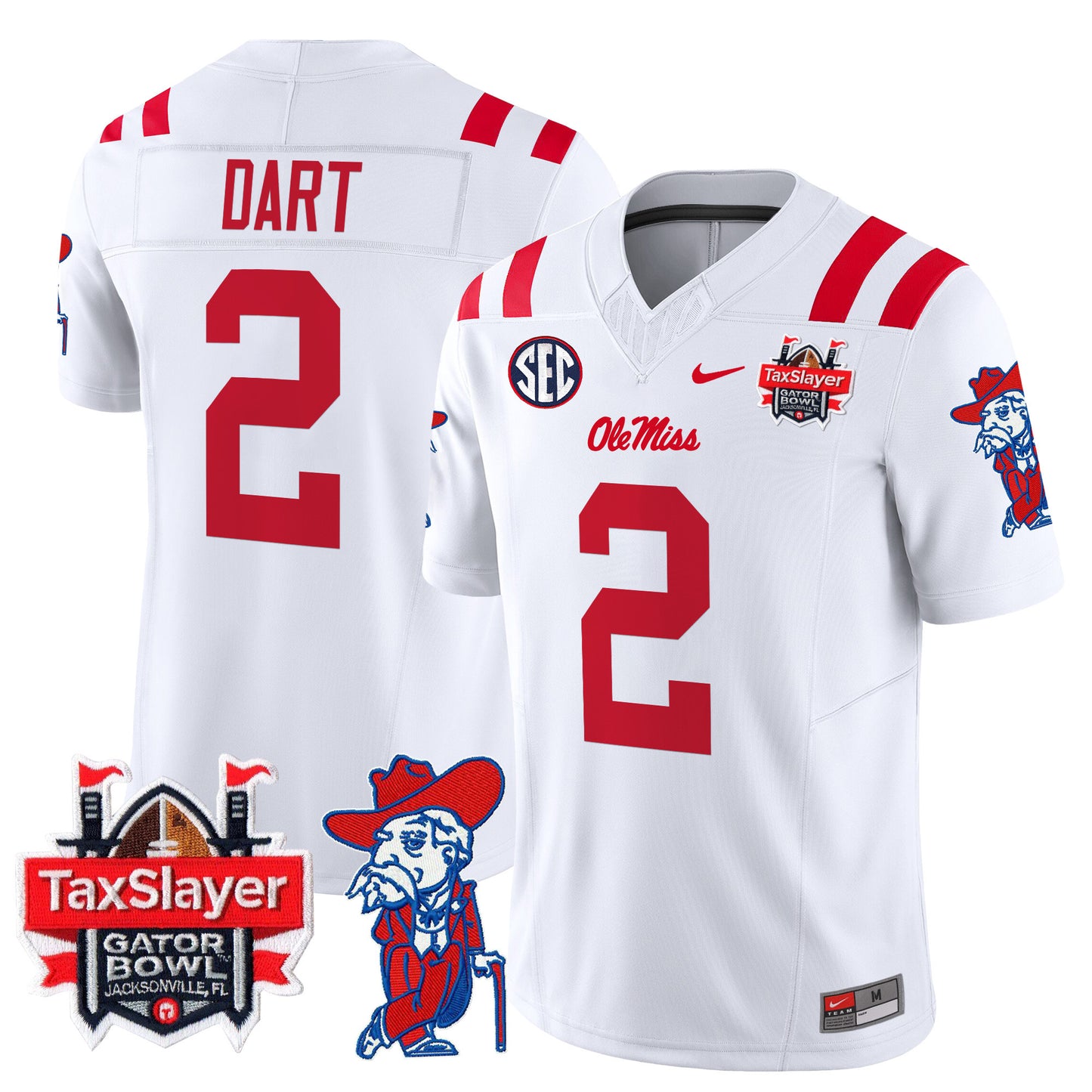 Ole Miss Rebels 2025 Gator Bowl Patch Vapor Limited Jersey - All Stitched