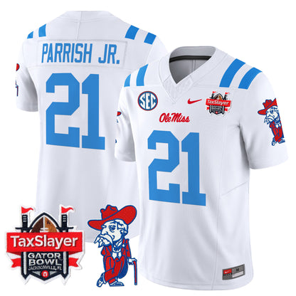 Ole Miss Rebels 2024 Gator Bowl Patch Vapor Limited Jersey - All Stitched