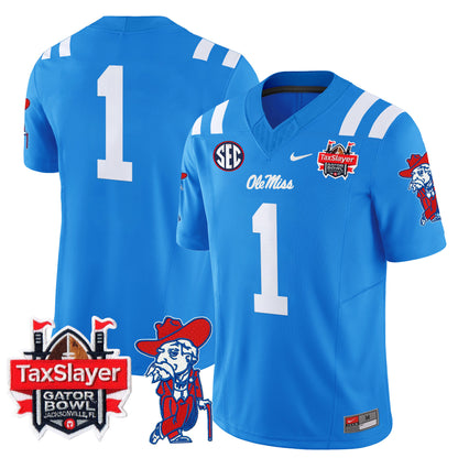 Ole Miss Rebels 2025 Gator Bowl Patch Vapor Limited Jersey - All Stitched