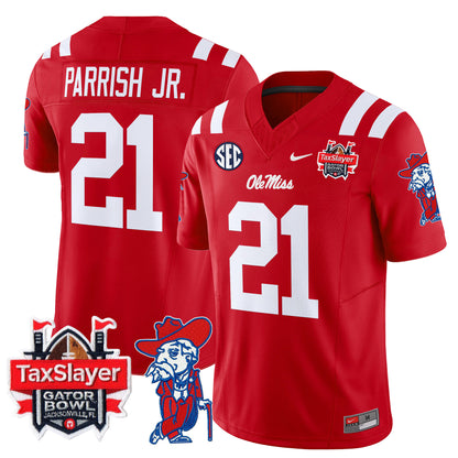 Ole Miss Rebels 2024 Gator Bowl Patch Vapor Limited Jersey - All Stitched