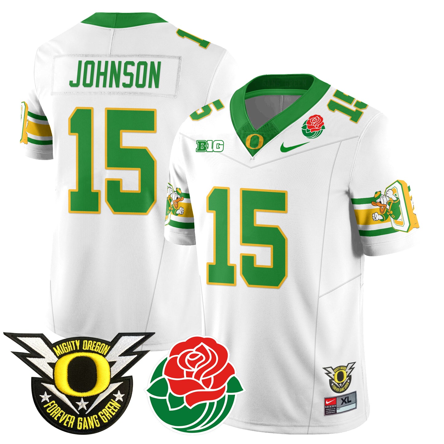 Oregon Ducks 2024 Rose Bowl Jersey - All Stitched