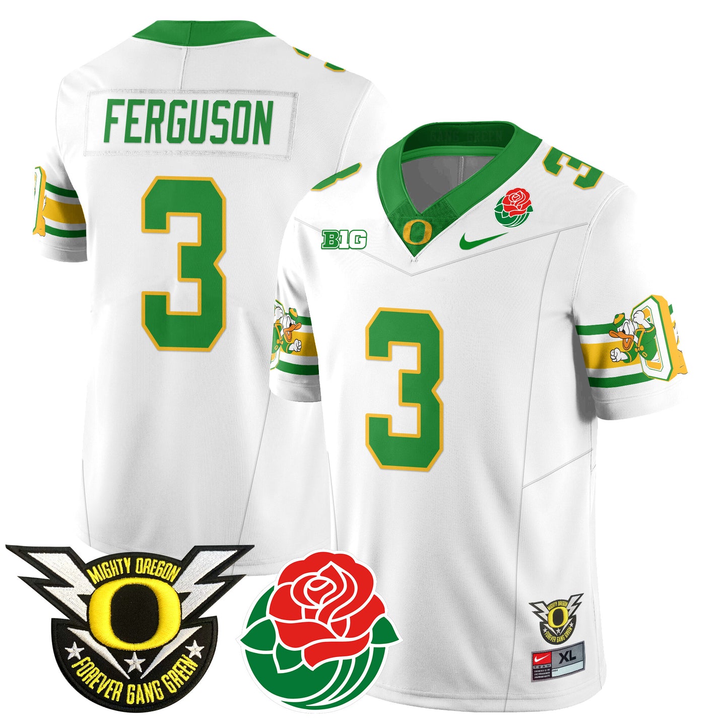 Oregon Ducks 2024 Rose Bowl Jersey - All Stitched