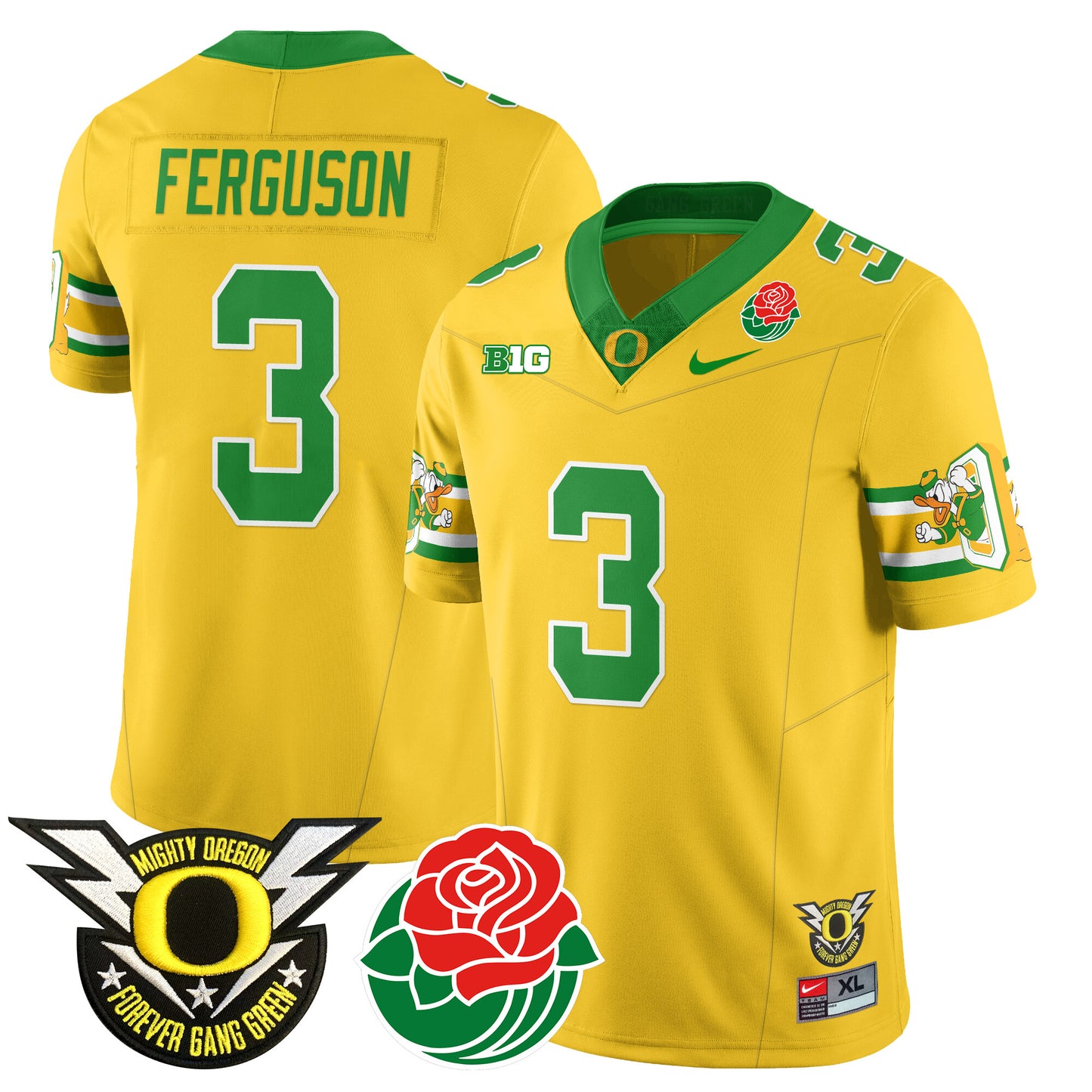 Oregon Ducks 2024 Rose Bowl Jersey - All Stitched