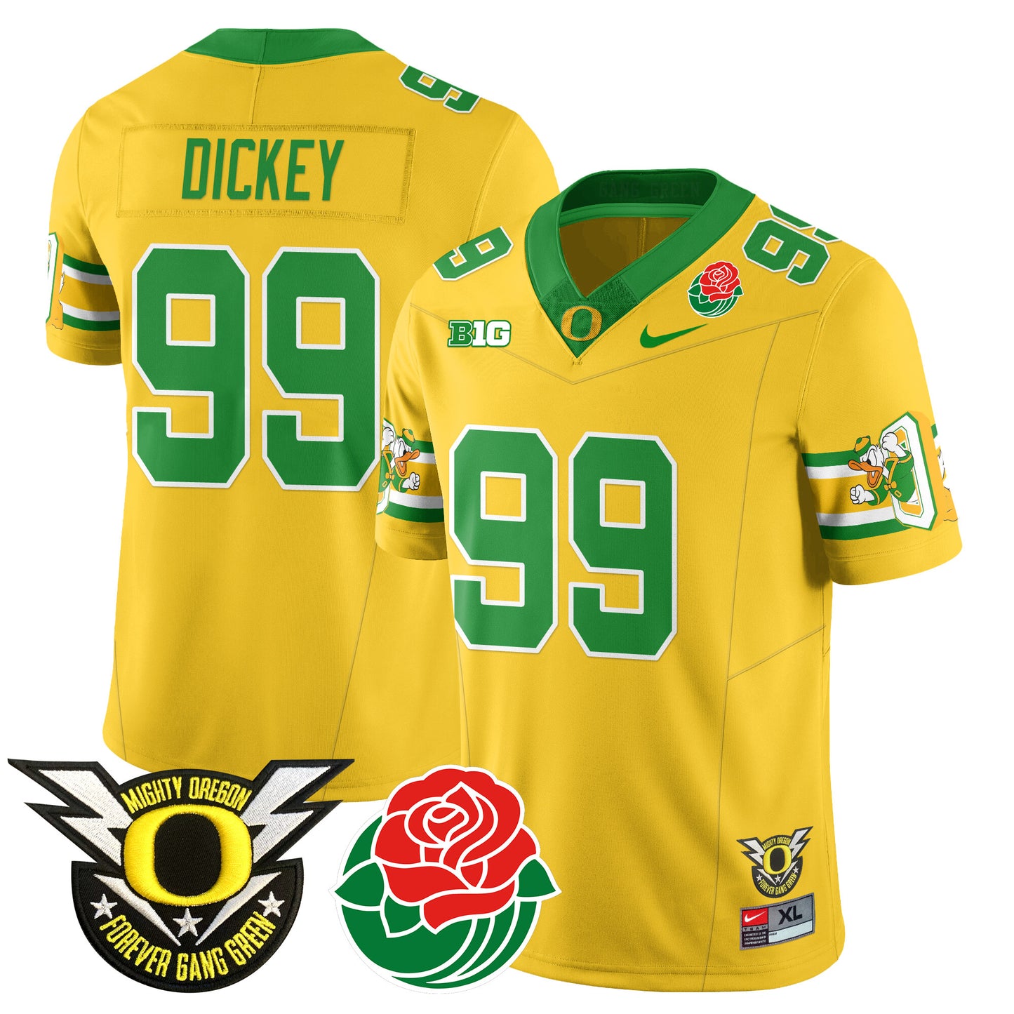 Oregon Ducks 2024 Rose Bowl Jersey - All Stitched