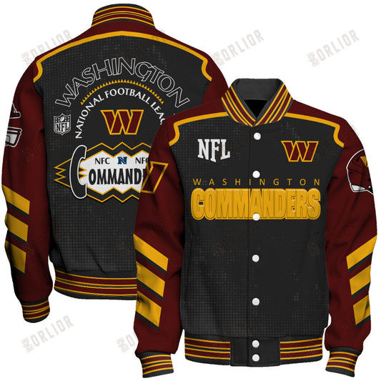 Washington Commanders Football Team 2024- 25 Relentless Determination Unisex Varsity Jacket