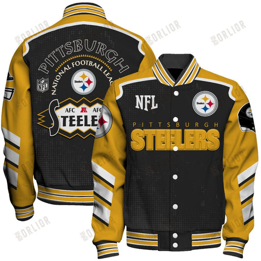 Pittsburgh Steelers Football Team 2024- 25 Relentless Determination Unisex Varsity Jacket