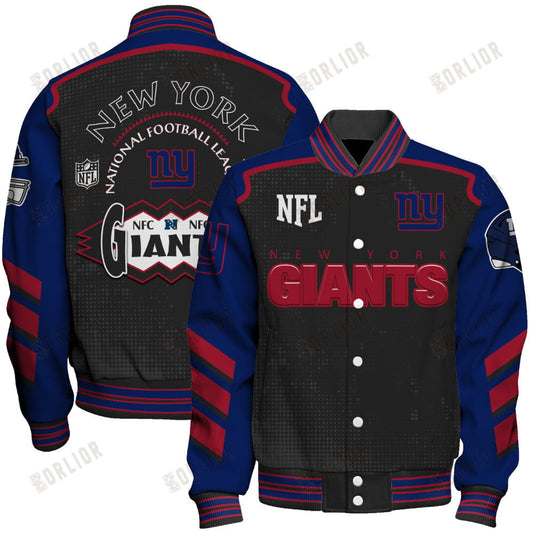 New York Giants Football Team 2024- 25 Relentless Determination Unisex Varsity Jacket