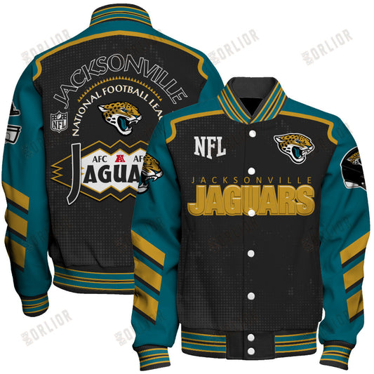Jacksonville Jaguars Football Team 2024- 25 Relentless Determination Unisex Varsity Jacket