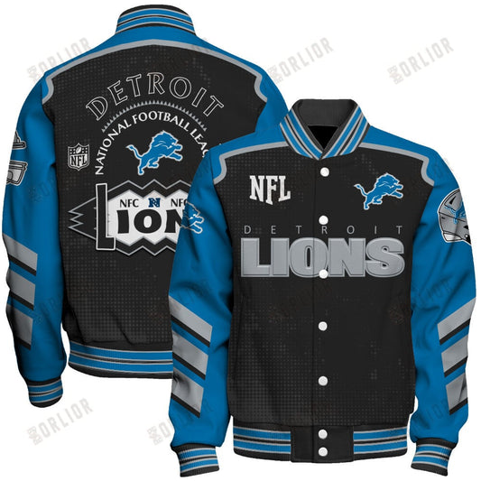 Detroit Lions Football Team 2024- 25 Relentless Determination Unisex Varsity Jacket