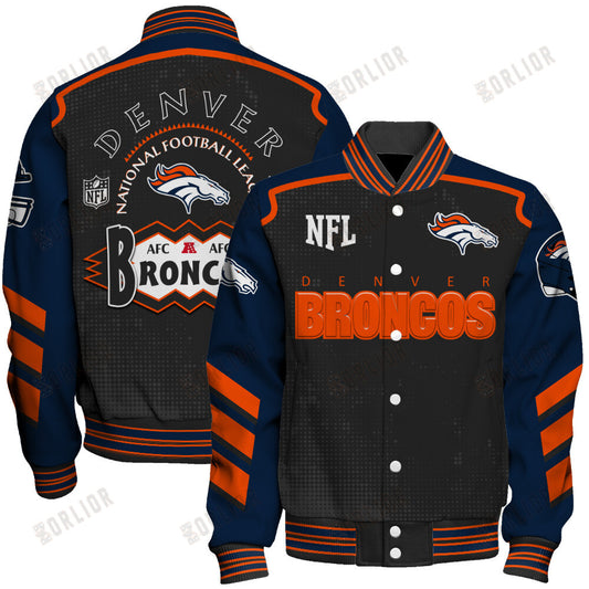 Denver Broncos Football Team 2024- 25 Relentless Determination Unisex Varsity Jacket