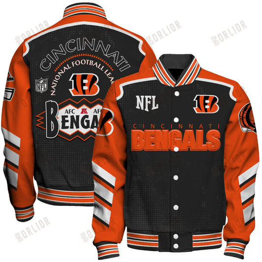 Cincinnati Bengals Football Team 2024- 25 Relentless Determination Unisex Varsity Jacket