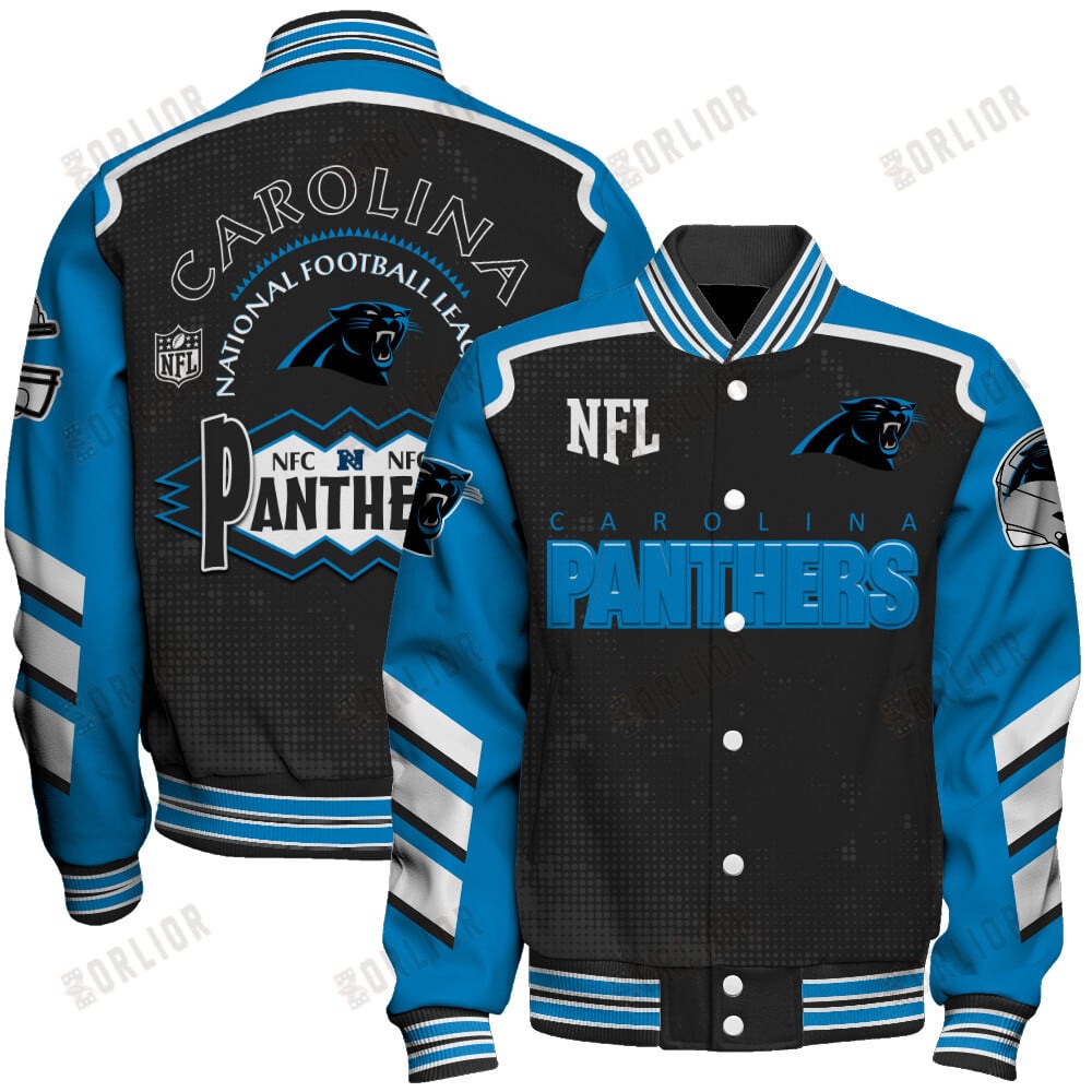 Carolina Panthers Football Team 2024- 25 Relentless Determination Unisex Varsity Jacket