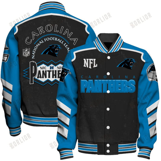 Carolina Panthers Football Team 2024- 25 Relentless Determination Unisex Varsity Jacket