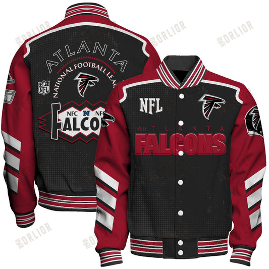 Atlanta Falcons Football Team 2024- 25 Relentless Determination Unisex Varsity Jacket
