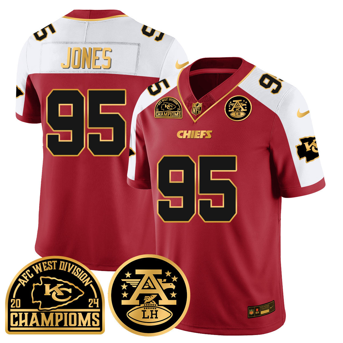 Chiefs 2024 AFC West Champs Jersey - All Stitched