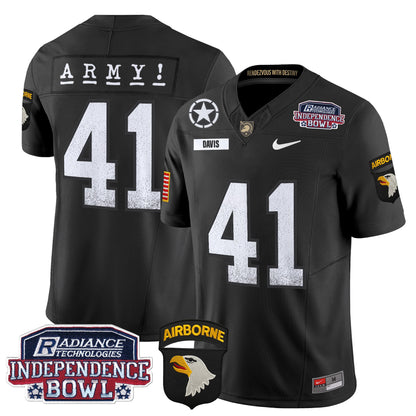 Army Black Knights Independence Bowl Patch 2024 Vapor Limited Jersey - All Stitched