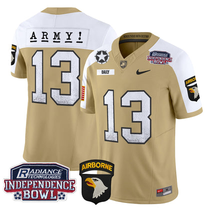 Army Black Knights Independence Bowl Patch 2024 Vapor Limited Jersey - All Stitched