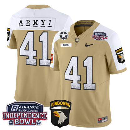 Army Black Knights Independence Bowl Patch 2024 Vapor Limited Jersey - All Stitched