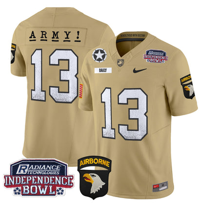 Army Black Knights Independence Bowl Patch 2024 Vapor Limited Jersey - All Stitched